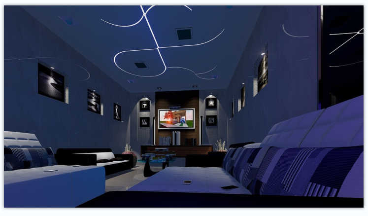 The integration of home design and led strips makes you feel a different atmosphere